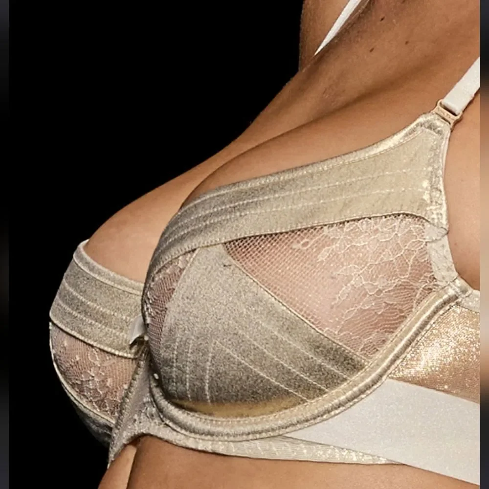NWT Honey Birdette Marilyn Ivory Bra & Tong - 34B, M